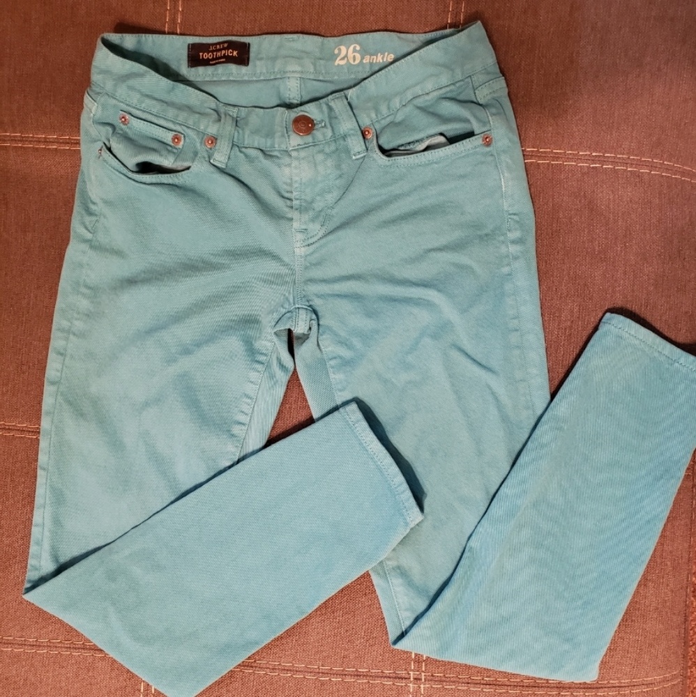 J. Crew teal jean